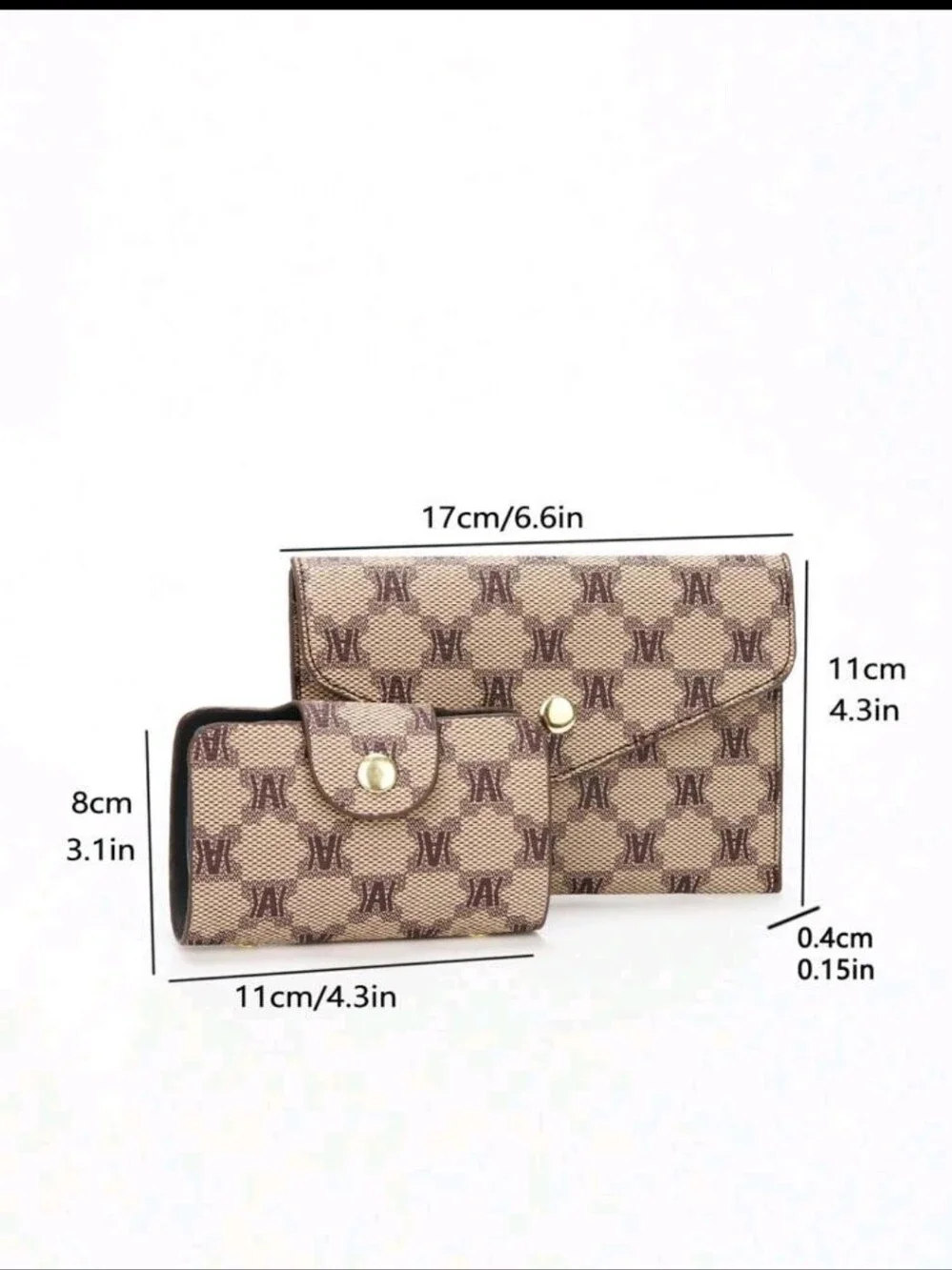 Coffee/Brown Signature Satchel 3pcs Set Fashion Printed Tote Bag, Wallet, Pillow